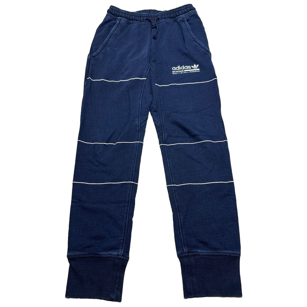 Men's Adidas Originals Kava Graphic Jogger Pants 29" Size XS Navy Blue DV1949